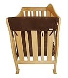 Trend Lab Fleece CribWrap Rail Covers for Crib Sides (Set of 2), Brown, Wide for Crib Rails Measuring up to 18