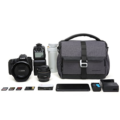 BAGSMART DSLR/SLR Camera Shoulder Bag Compact Gadget Bag with Thicken