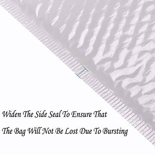 Ahagogo 50pcs Poly Bubble Mailers Padded Envelopes, Bubble Lined Poly Mailer Self-Seal Teal, Waterproof Bubble Lined Poly Mailer for Packaging (White)