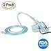 Healva Adult Europe Oxygen Mask with 6.5' Tubing and Adjustable Elastic Strap - 2 Packs
