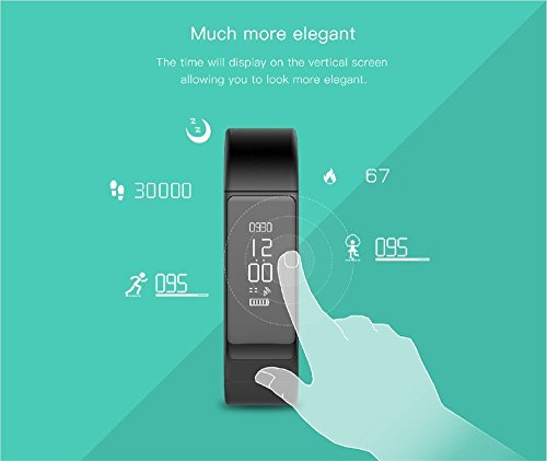 Sudroid Smart Wristband Bracelet Bluetooth 4.0 with Sleep Tracker Health Fitness for Android IOS iPhone Samsung Intelligent Sports Watch Step Sleep Track Caller ID Display