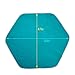 ITOY&IGAME Playhouse Mat, Hexagonal Kids Tent Mat Soft Coral Playhouse Mat 55x47in Coral Carpet for Kids Tent Playhouse Indoor Outdoor Fun(Blue)