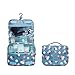 LalaTravel Toiletry Bag Makeup Hanging Travel Organizer, Pouch Set, Cosmetic Dopp Travel Kit TSA for Traveling Men and Women, Waterproof, Blue | Large Fit Many Toiletries