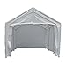 King Canopy Hercules with Enclosure Kit 10-Feet by 20-Feet, 2-Inch Steel Frame, 1.5 Purlins, 8-Leg, White