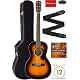 Fender CD-60SCE Dreadnought Acoustic-Electric Guitar - Natural Bundle with Hard Case, Cable, Tuner, Strap, Strings, Picks, Austin Bazaar Instructional DVD, and Polishing Cloth
