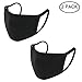 EVERMARKET Anti-dust Black Mouth Mask, Unisex Cotton Face Mask Muffle Mask Anime Mask for Cycling Camping Travel for Kids Teens Men Women, Pack of 2
