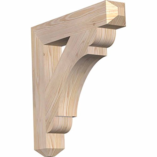 Ekena Millwork BKT04X22X22OLY04SDF Olympic Craftsman Smooth Bracket, 3.5" Width…