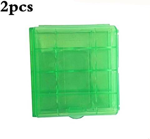 2 Pack Battery Storage Case Plastic Protective Hard Box Organizer for 18650 or CR123A Battery/AA/AAA Batteries Storage Holder by SamGreatWorld