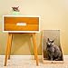 Pawmosa Cat Scratcher, Vertical Cardboard Cats Scratching Post, Lounge Bed as Furniture Protector and Home Décor Include Free Catnip (Honey)thumb 1