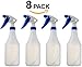 ChefLand Empty Durable Plastic Spray Bottles - Pack of 8 - New Improved 100% Leak Proof- 24 Oz - Refillable Sprayer for Multi-Purpose Use - Durable Trigger Sprayer with Mist & Stream & Off Modes
