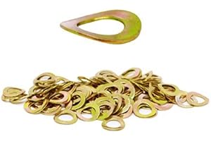 BEL-METRIC (100pcs) BelMetric M6 Metric Wave Spring Steel Washer - DIN 137A, 11mm Outer Diameter Shiny Yellow Zinc WW6AYLW
