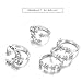 Stackable Rings for Teen Girls Jiayit 5pcs Stack RingsFlower Rhinestone Joint Rings Knuckle Nail Ring Set (Silver)