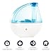 Sol Wellness Cool Mist Humidifier - Ultrasonic Quiet Operation Device - With Night Light And Automatic Shut Off - 1.5 Liter - White/Blue