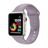 Sport Band For Apple Watch,Soft Silicone Strap Replacement Wristbands For Apple Watch Sport Series 3 Series 2 Series 1 NIKE+ Sports and Edition (concrete 38mm M/L)