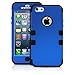 iPhone 5 Case, MagicMobile, Hybrid Impact Shockproof Hard Armor Cover for iPhone 5 Two Layers of Protection Hard Plastic and Soft Silicone iPhone 5 Case [ Blue - Black ]