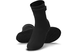 RTDEP Neoprene Socks, 3MM Water Socks, Diving Socks for Women Men,Water Resistant Wetsuit Socks,Wetsuit Boots Sand Socks