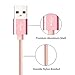 iPhone Cable - Aonsen 3Pack 10FT Extra Long Nylon Braided Charging Cord Charger, Lightning to USB Cable for iPhone 7, 7 Plus, SE, 6s, 6, 6 +, 5, 5s, iPad Air / Mini, iPod (Rose)