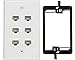 Buyer's Point Cat6 Female-to-Female Wall Plate | UL Listed, 6 Ports with an Easy Install Low Voltage Mounting Bracket, Perfect for High Speed Data Connection at Work or Home (White) — 1 Pack