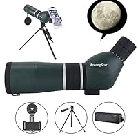 Spotting Scope 15-45X60 HD Waterproof Birdwatching Monocular Telescope for Stargazing Archery Wildlife Scenery BAK4 45-Degree Angled Eyepiece Scope,Optics Zoom 43-21m/1000m withTripod&Phone Mount