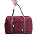 H&N Fashion Trip Organized Zipper Waterproof Tote Handbag Travel Bag with High Capacity Foldable Storage Duffle Bag Wine