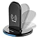LOVPHONE Fast Wireless Charger,QI Wireless Charging Pad Stand 2-Coil Wireless Charger for iPhone X/iPhone 8/8 Plus/Galaxy Note 8/S8/S8 Plus/S7/S7 Edge/S6/S6 Edge/Note 5 and More