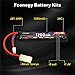 FCONEGY 2S 7.4V 1200mAh 20C Lipo Battery Pack with Small Tamiya Plug for for Airsoft Gun/Rifle