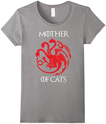 Womens Cat Lovers Shirt - Mother of Cats Hot 2017 T-Shirt Medium Slate