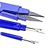 JoyFamily Seam Ripper, Yarn Cutter Scissor and Soft Tape Measure Set, Stitch Thread Unpicker, Sewing Tools with Plastic Handle and Cover for Crafting (11 Pieces, Blue)