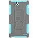 ZTE Grand X Max Case / ZTE Grand X Max+ Case, CellJoy [Full Body Armor] {Teal / Gray} ZTE Grand X Max Z787 / Z987 **ShockProof** Protection Hybrid Case **Kickstand** [Locking Swivel Belt Clip Holster Combo]
