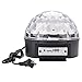 Outgeek DJ Lights, 9 Color LED Bluetooth Stage Lights DJ Stage Lighting Rotating Crystal Magic Ball Light Sound Activated Light with Remote Control MP3 Play and USB for Disco Xmas KTV Club Pub Show