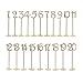 20pcs 1-20 Wooden Table Numbers with Holder Base for Wedding or Home Decoration (Wood Color)