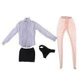 Jili Online 1/6 Striped Shirt Miniskirt Clothes Fit for Hot Toys Phicen Kumik Accessory