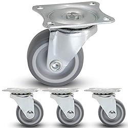 Casoter 1.5"(38mm) Swivel Soft TPR Rubber Caster