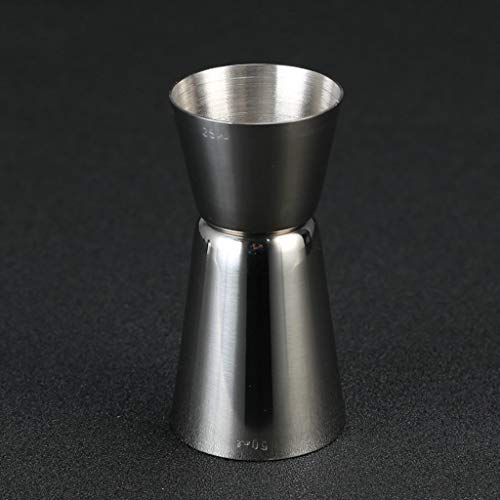 JJZXD Edelstahl Cocktail Shaker Single Double Shot Kurz Getränk Alkohol Jigger Cup Bartender Kit Bar Tool (Size…