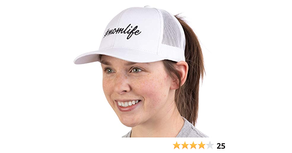 #Momlife | Ponytail Trucker Hat, Funny 
