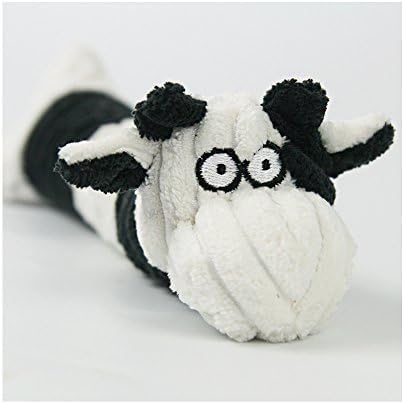Dilight 10-Inch Squeaky Dog Toy for Boredom(Cow)