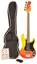 SX GB Rose 1K FLB 7/8 Size FLB Bass Guitar with Carry Bag and Strap
