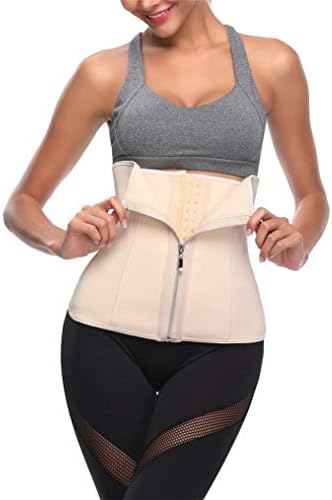 Seazoon Womens Sport Waist Trainer Zip Ties Waist Cinchers Body Shaper Girdle Corset for Women with Buckle