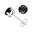 Hdiamonds 1/4 Carat Total Weight (cttw) Black Diamond Stud Earrings - 14K White Gold Diamond Earrings for Women