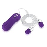 MOJOY Multi 16 Frequency Double Mini Bullet Love Eggs Vibrator/Vibes, Wired Female Masturbator Sex Toys for Women, Purple