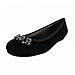 Vionic Womens Spark Kiska Slip On Ballet Flat Shoes, Black, US 10