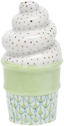 Herend Ice Cream Cone Figurine Key Lime Fishnet