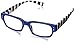 Peepers by PeeperSpecs Women's Hey Sailor Rectangular Reading Glasses, Blue/Stripe, 50 mm + 1.75