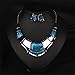 Girl Era Sexy Luxury Egyptian Style Chunk Collar Necklace & Earring Set(blue)