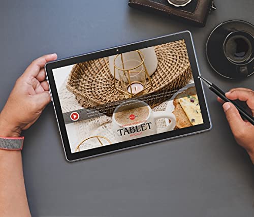 ZONMAI Tablet 10 Inch Android 10 5G WiFi, 2 in 1 Tablets with 1.6GHz Quad-Core Processor, 4GB RAM 64GB ROM, 10.1\'\' 1280x800 IPS HD Display, 8MP Camera, Bluetooth Keyboard Tablet PC