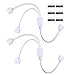 RGBZONE 2 Pack 5 Pin 1 to 2 Female LED RGBW/RGBWW Splitter Connector Cable with 6 Free Male 5 Pin Plugs