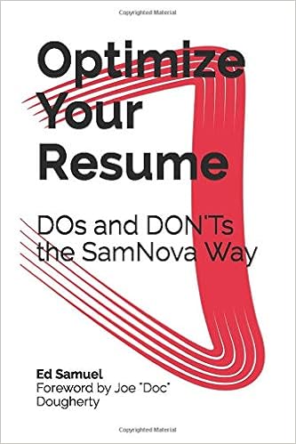 Optimize Your Resume Dos And Don Ts The Samnova Way Ed