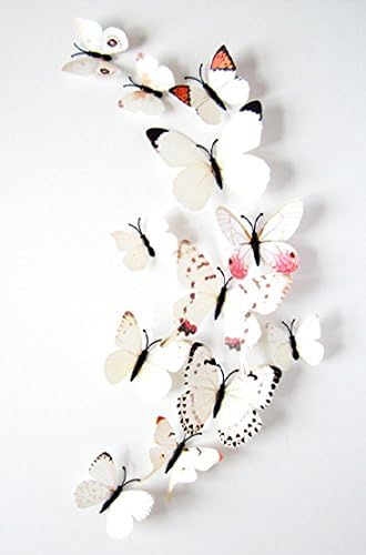 3D butterflies wall decoration - White