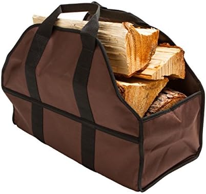 Premium Log Carrier - Wood Tote (Brown) by SC Lifestyle
