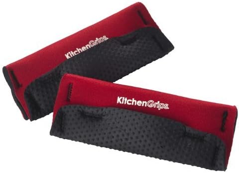 Kitchen Grips 2-Piece Loop Handle Holders, Black/Cherry by Kitchen Grips Inc